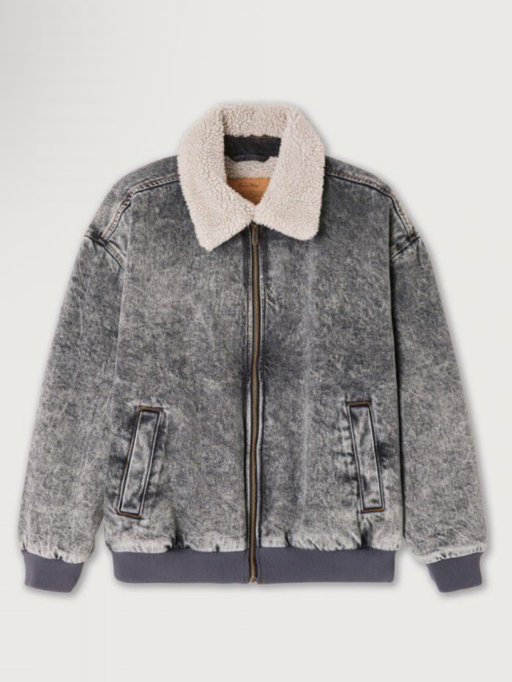 American Vintage Yopday Bomber Jacket in Snow Black
